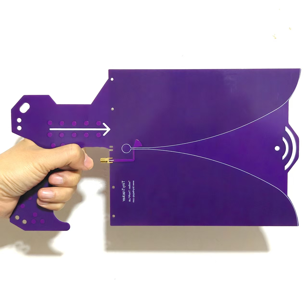 High precision wideband TinyTracker Vivaldi Antenna handheld direction finding Antenna 100MHz-8GHz
